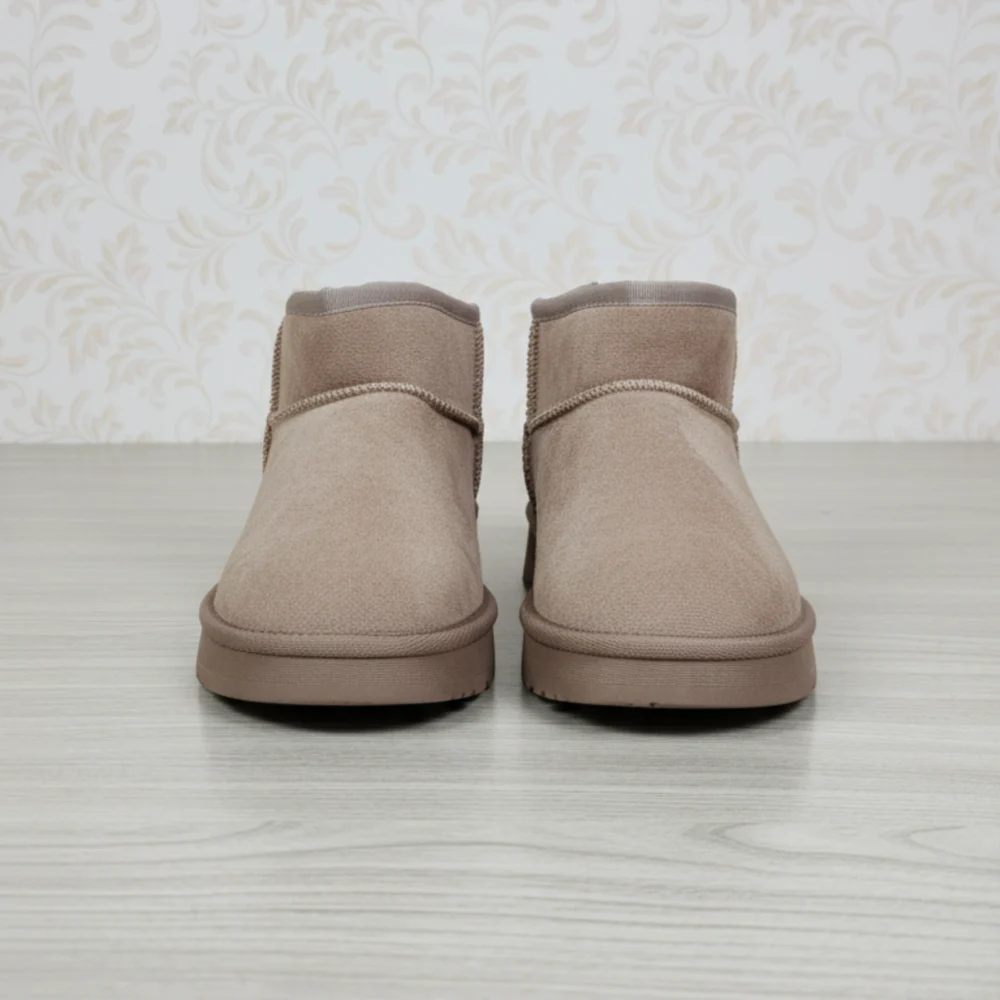 bottines hiver courtes fourrées marron taupe